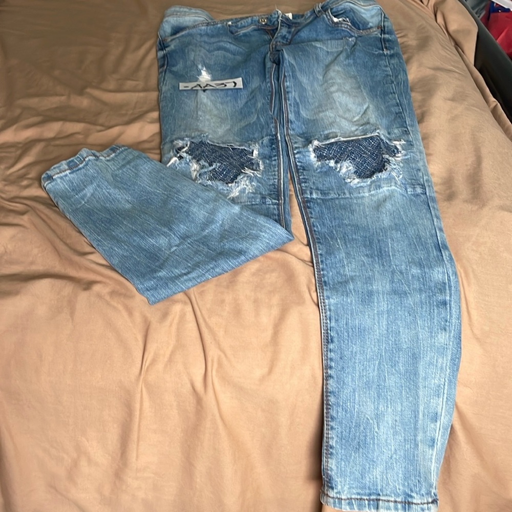 Stretch patch up jeans